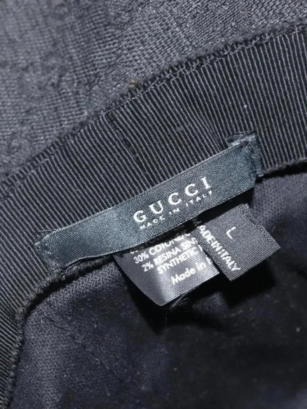 GUCCI GG Canvas Bucket Hat L Black Auth hk3506